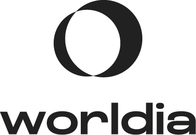 Worldia Logo Vertical Dark